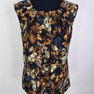 Kasper Multicolor Floral Sleeveless Blouse